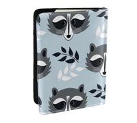 Wykjtwo Cute Raccoon Pattern, Passport Holder PU Leather Travel Wallet Passport Case Passport Covers 6.5 in