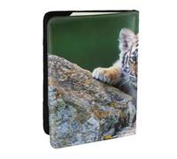 Wykjtwo Cute Tiger, Passport Holder PU Leather Travel Wallet Passport Case Passport Covers 6.5 in