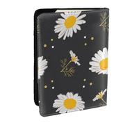 Wykjtwo Daisy Flowers, Passport Holder PU Leather Travel Wallet Passport Case Passport Covers 6.5 in