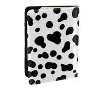 Wykjtwo Dalmatian Dog Seamless Pattern Or Cow Skin Texture, Passport Holder PU Leather Travel Wallet Passport Case Passport Covers 6.5 in
