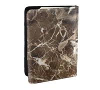 Wykjtwo Dark Brown Marble Texture Luxury, Passport Holder PU Leather Travel Wallet Passport Case Passport Covers 6.5 in