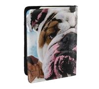 Wykjtwo French Bulldog, Passport Holder PU Leather Travel Wallet Passport Case Passport Covers 6.5 in