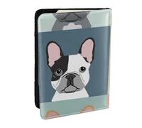 Wykjtwo French Bulldog Printed, Passport Holder PU Leather Travel Wallet Passport Case Passport Covers 6.5 in