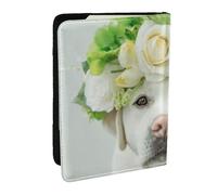 Wykjtwo Funny Labrador Retriever Puppy, Passport Holder PU Leather Travel Wallet Passport Case Passport Covers 6.5 in