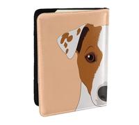 Wykjtwo Jack Russell Terrier Dog, Passport Holder PU Leather Travel Wallet Passport Case Passport Covers 6.5 in