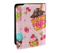 Wykjtwo Kitchen Cupcakes Muffins, Passport Holder PU Leather Travel Wallet Passport Case Passport Covers 6.5 in