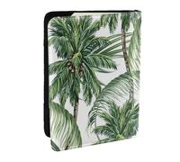 Wykjtwo Palm Trees Tropical Leaves, Passport Holder PU Leather Travel Wallet Passport Case Passport Covers 6.5 in