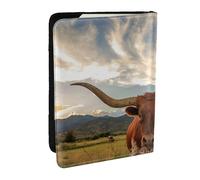 Wykjtwo Print Cow Animal, Passport Holder PU Leather Travel Wallet Passport Case Passport Covers 6.5 in