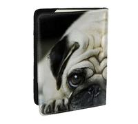 Wykjtwo Pug Dog, Passport Holder PU Leather Travel Wallet Passport Case Passport Covers 6.5 in