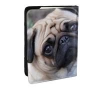 Wykjtwo Pug Dog Printed, Passport Holder PU Leather Travel Wallet Passport Case Passport Covers 6.5 in