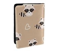 Wykjtwo Raccoon Cute Animal Print, Passport Holder PU Leather Travel Wallet Passport Case Passport Covers 6.5 in
