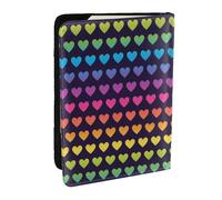 Wykjtwo Rainbow Gradient Seamless Pattern, Passport Holder PU Leather Travel Wallet Passport Case Passport Covers 6.5 in