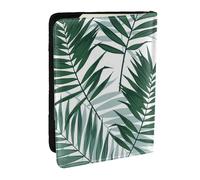 Wykjtwo Tropical Jungle, Seamless Pattern with Palm Leaves, Passport Holder PU Leather Travel Wallet Passport Case Passport Covers 6.5 in