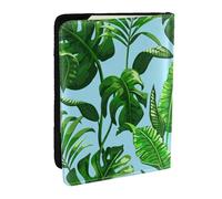 Wykjtwo Tropical Palm Leaves, Passport Holder PU Leather Travel Wallet Passport Case Passport Covers 6.5 in