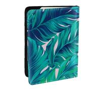 Wykjtwo Tropical Palm, Passport Holder PU Leather Travel Wallet Passport Case Passport Covers 6.5 in