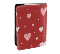 Wykjtwo Valentine's Day Heart Pattern, Passport Holder PU Leather Travel Wallet Passport Case Passport Covers 6.5 in