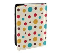 Wykjtwo Vintage Polka Dots, Passport Holder PU Leather Travel Wallet Passport Case Passport Covers 6.5 in
