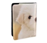 Wykjtwo West Highland White Terrier, Passport Holder PU Leather Travel Wallet Passport Case Passport Covers 6.5 in