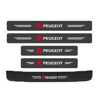 WYKNINE Car Sill Protectors Strips for Peugeot Partner Van Long 2019-2023, Automobile Threshold Decoration Strip Door Protector Sill Kick Plate Covers Guards Sill Scuff Cover Panel Step,A-4+Boot(5)