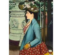 WYKUJMYTO Classic Canvas Picture Printing Canvas Art Wall Art Picture an Elegant Woman At the Élysée Montmartre by Louis Anquetin Artwork on Wall for Home Decor 60x90cm