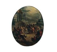 WYKUJMYTO Classic Canvas Picture Printing Canvas Art Wall Art Picture Christ on the Road to Calvary by Jan the Elder Brueghel Artwork on Wall for Office Decor 60x90cm
