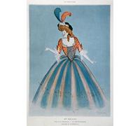 WYKUJMYTO Classic Canvas Picture Printing Canvas Art Wall Art Picture Comedian Gabrielle Charlotte Reyu Rejane in the Role the Montansier Watercolour by Leonetto Cappiello for Home Decor 60x90cm