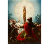 WYKUJMYTO Classic Canvas Picture Printing Canvas Art Wall Art Picture El Apóstol Santiago Y Sus Discípulos Adorando a La Virgen Del Pilar by Francisco De Goya Artwork on Wall for Home Decor 60x90cm