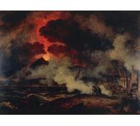 WYKUJMYTO Classic Canvas Picture Printing Canvas Art Wall Art Picture Eruption of Vesuvius by Pierre Henri De Valenciennes Artwork on Wall for Office Decor 60x90cm