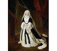 WYKUJMYTO Classic Canvas Picture Printing Canvas Art Wall Art Picture Francoise De Bourbon Mademoiselle De Nantes in Mourning Clothes by Louis De Silvestre Artwork on Wall for Office Decor 60x90cm