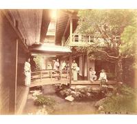 WYKUJMYTO Classic Canvas Picture Printing Canvas Art Wall Art Picture Geishas in a Tea House At Tonosawa by Kusakabe Kimbei Artwork on Wall for Home Decor 60x90cm