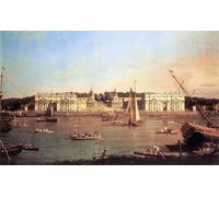 WYKUJMYTO Classic Canvas Picture Printing Canvas Art Wall Art Picture Greenwich Hospital from the North Bank of the Thames by Antonio Canal Artwork on Wall for Office Decor 60x90cm