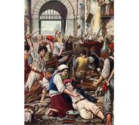 WYKUJMYTO Classic Canvas Picture Printing Canvas Art Wall Art Picture Heroic Resistance of the Neopolitan People Against the French by Tancredi Scarpelli Artwork on Wall for Home Decor 60x90cm