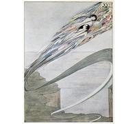 WYKUJMYTO Classic Canvas Picture Printing Canvas Art Wall Art Picture I Am Born of a Thousand Storms and Grey with the Rushing Rains by Harry Clarke Artwork on Wall for Home Decor 60x90cm
