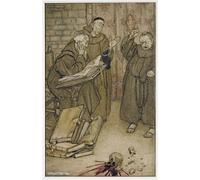 WYKUJMYTO Classic Canvas Picture Printing Canvas Art Wall Art Picture If Anyone Lied or If Anyone Swore by Arthur Rackham Artwork on Wall for Office Decor 60x90cm