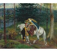 WYKUJMYTO Classic Canvas Picture Printing Canvas Art Wall Art Picture Illustration for The beautiful lady without mercy by Walter Crane Artwork on Wall for Home Decor 60x90cm