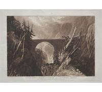 WYKUJMYTO Classic Canvas Picture Printing Canvas Art Wall Art Picture Little Devil's Bridge Over the Russ Above Altdorft Swiss by Mallord William Turner Artwork on Wall for Office Decor 60x90cm