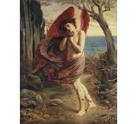 WYKUJMYTO Classic Canvas Picture Printing Canvas Art Wall Art Picture Love in Autumn by Simeon Artwork on Wall for Home Decor 60x90cm