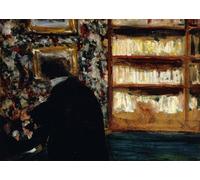 WYKUJMYTO Classic Canvas Picture Printing Canvas Art Wall Art Picture Monsieur Natanson in the Library by Edouard Vuillard Artwork on Wall for Office Decor 60x90cm