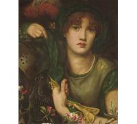 WYKUJMYTO Classic Canvas Picture Printing Canvas Art Wall Art Picture My Lady Greensleeves by Dante Gabriel Charles Rossetti Artwork on Wall for Home Decor 60x90cm