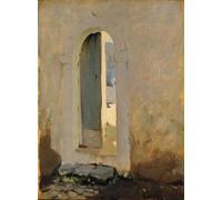 WYKUJMYTO Classic Canvas Picture Printing Canvas Art Wall Art Picture Open Doorway Morocco by John Singer Sargent Artwork on Wall for Office Decor 60x90cm