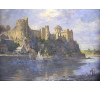 WYKUJMYTO Classic Canvas Picture Printing Canvas Art Wall Art Picture Pembroke Castle by Samuel Henry William Llewellyn Artwork on Wall for Home Decor 60x90cm