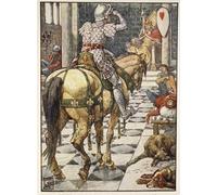 WYKUJMYTO Classic Canvas Picture Printing Canvas Art Wall Art Picture Percival Obtains the Shield of the Beating Heart by Walter Crane Artwork on Wall for Office Decor 60x90cm