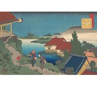 WYKUJMYTO Classic Canvas Picture Printing Canvas Art Wall Art Picture Poem by Sosei Hoshi From the Series One Handred Poems Explained by Katsushika Hokusai Artwork on Wall for Office Decor 60x90cm