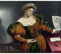 WYKUJMYTO Classic Canvas Picture Printing Canvas Art Wall Art Picture Portrait of a Venetian As Lucrezia by Famous Artist Artwork on Wall for Office Decor 60x90cm