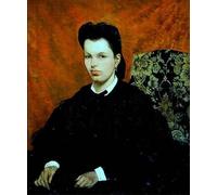 WYKUJMYTO Classic Canvas Picture Printing Canvas Art Wall Art Picture Portrait of the Artist's First Wife by Fattori Artwork on Wall for Home Decor 60x90cm