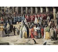 WYKUJMYTO Classic Canvas Picture Printing Canvas Art Wall Art Picture Reception of the French Ambassador by Canaletto Artwork on Wall for Home Decor 60x90cm