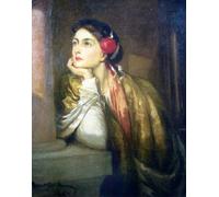 WYKUJMYTO Classic Canvas Picture Printing Canvas Art Wall Art Picture Saint Cecilia by Rupert Charles Wulsten Bunny Artwork on Wall for Office Decor 60x90cm