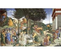 WYKUJMYTO Classic Canvas Picture Printing Canvas Art Wall Art Picture Scenes from the life of moses by Sandro Botticelli Artwork on Wall for Office Decor 60x90cm