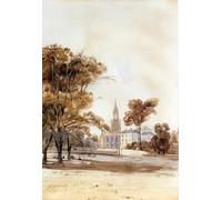 WYKUJMYTO Classic Canvas Picture Printing Canvas Art Wall Art Picture St Alphage Church From the Park Greenwich by Thomas Shotter Boys Artwork on Wall for Office Decor 60x90cm