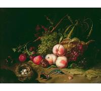 WYKUJMYTO Classic Canvas Picture Printing Canvas Art Wall Art Picture Still Life with Fruit by Ruysch Artwork on Wall for Home Decor 60x90cm